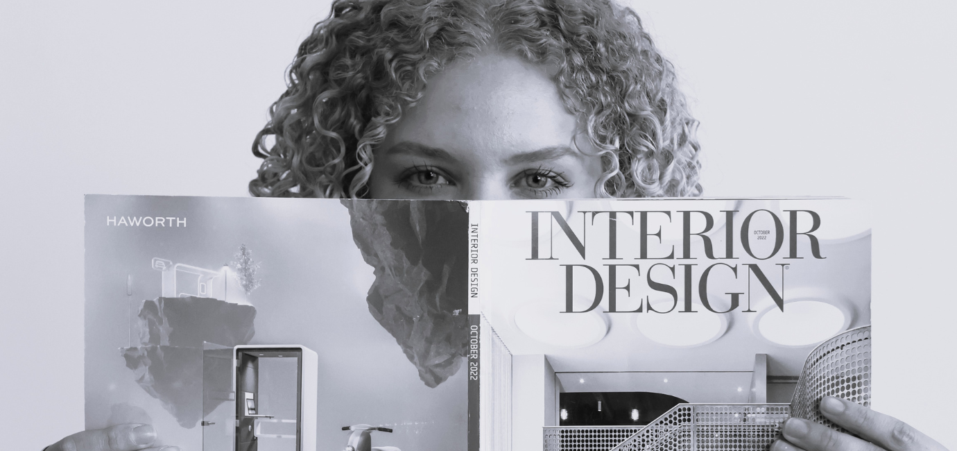 Interior Designer holding a design magazine